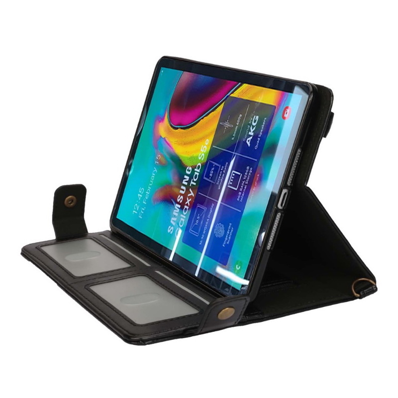 เคส Samsung Galaxy Tab S6 Lite 10.4 SM-P610 SM-P615 SM-P617 #เคสฝาพับหนัง PU รูปแบบซองจดหมายสีประกบมีที่เก็บปากกาและสวมนิ้ว Color Splicing Envelop Style Wallet Leather Case with Pen Pouch