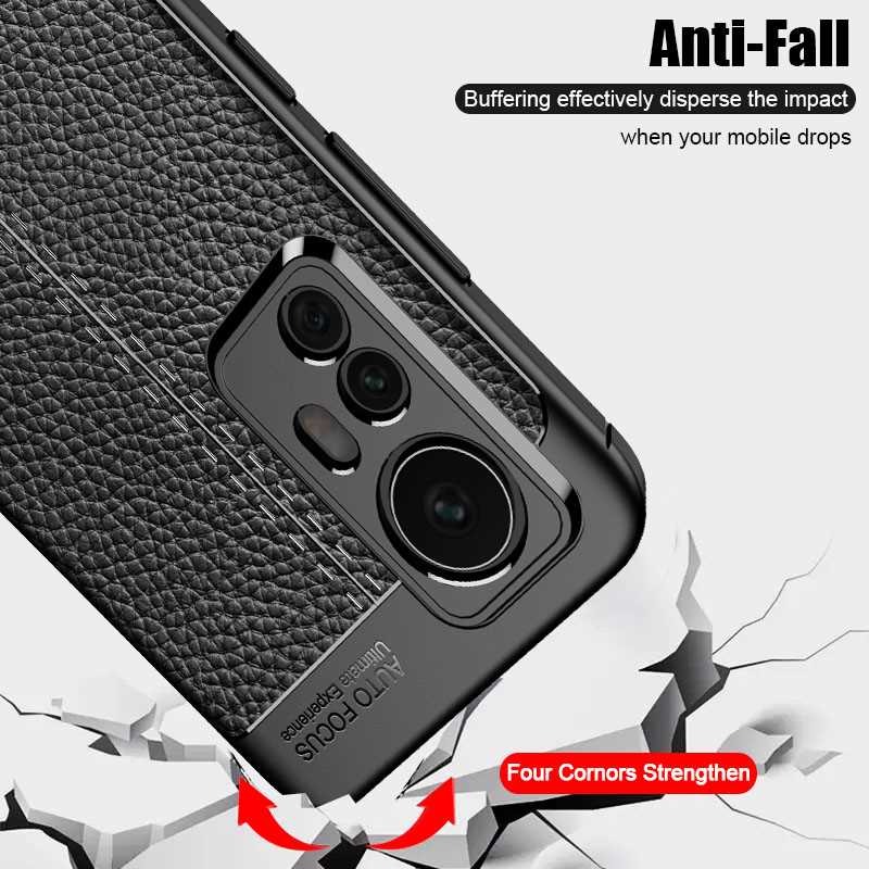 เคส Xiaomi 12 Pro #เคสแบบฝาหลัง TPU นิ่มลายหนัง PU ผิวลิ้นจี่ช่วยป้องกันลายนิ้วมือและกันลื่น