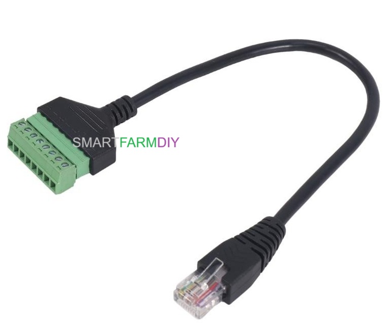 Ethernet RJ45 Plug to Screw Terminal Block Adapter 8 pin