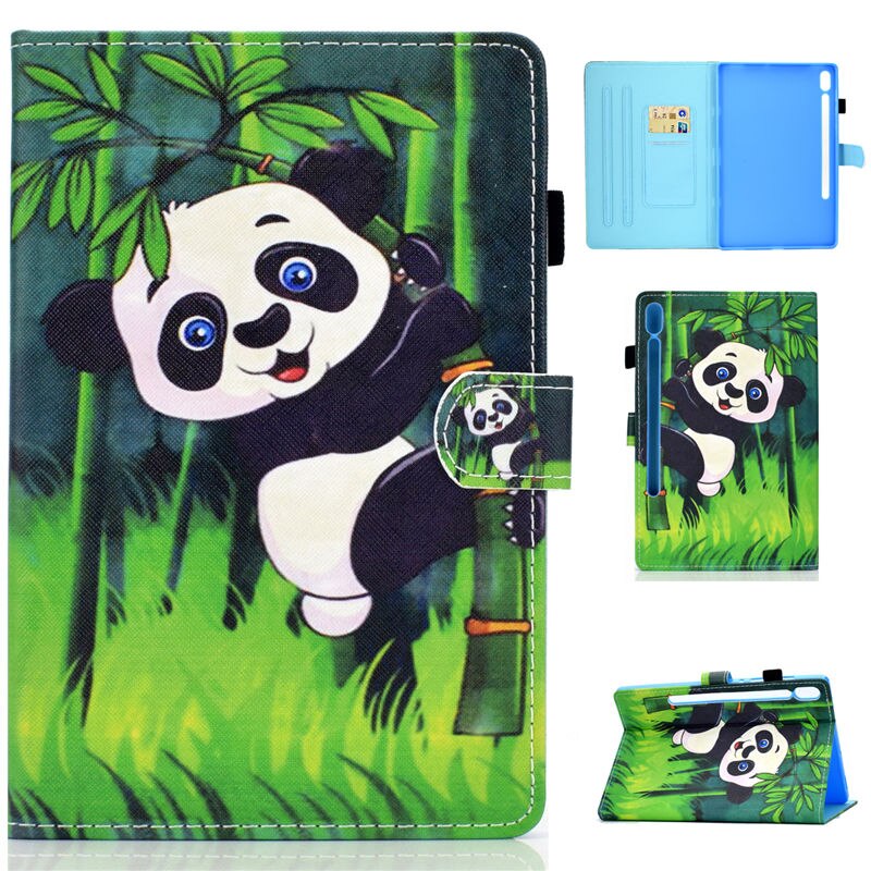 Case Samsung Galaxy Tab S7 SM-T870 SM-T875 #เคสฝาพับหนัง PU พิมพ์ลาย Pattern Printing Stand Leather