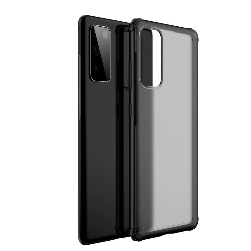 เคส Samsung Galaxy A72 / A72 5G #เคสฝาหลังโปร่งแสงสีขุ่นขอบทึบ +TPU Hybrid Case