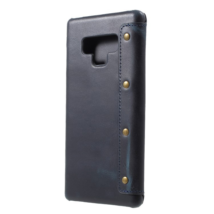 เคส Samsung Galaxy Note 9 #เคสฝาพับแบบกระเป๋าสตางค์หนังแท้ Vintage Genuine Leather Wallet