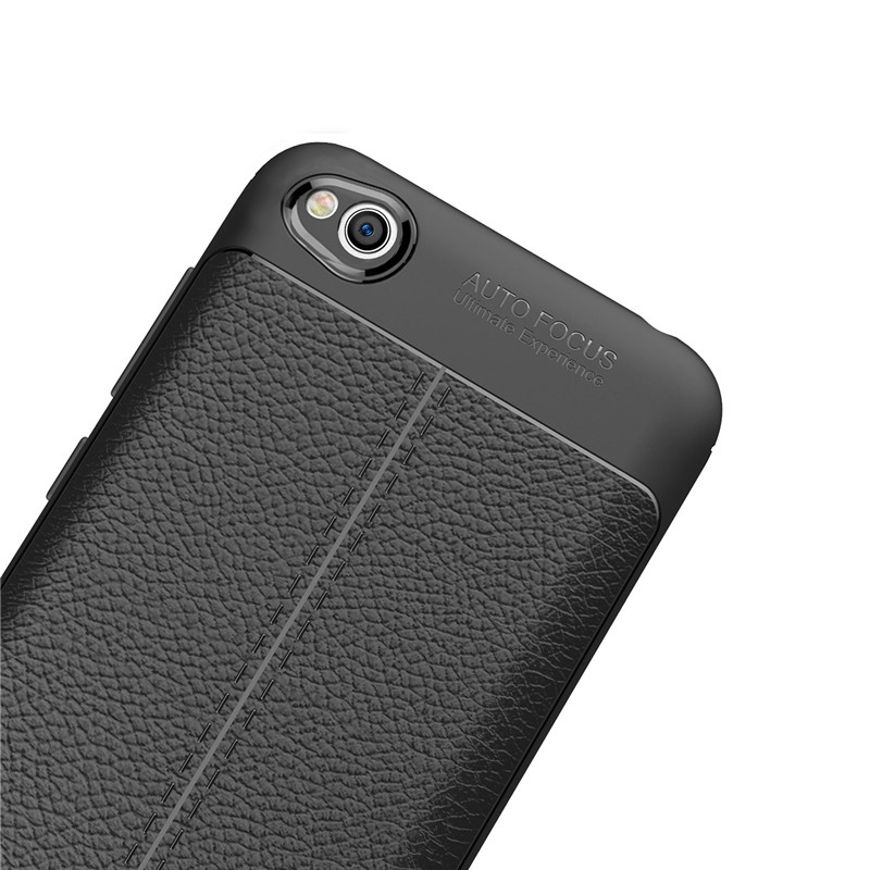 Case Xiaomi Redmi 5A #เคสฝาหลังผิวลิ้นจี่ช่วยป้องกันลายนิ้วมือและกันลื่นได้ดี