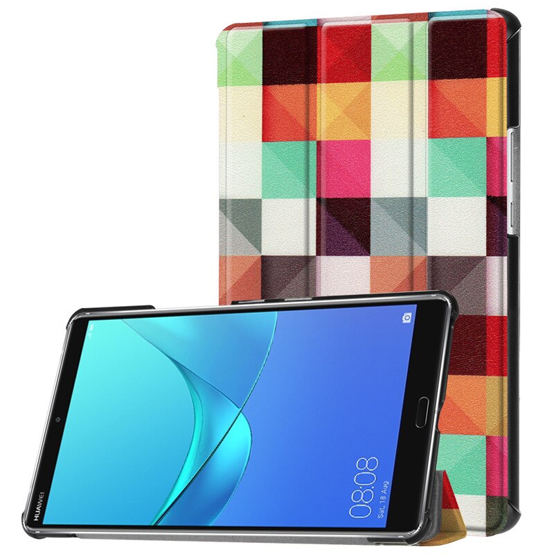 เคส Huawei MediaPad M5 8.4 นิ้ว #เคสฝาพับหนัง PU พิมพ์ลาย Patterned Tri-fold Stand Leather Smart Case