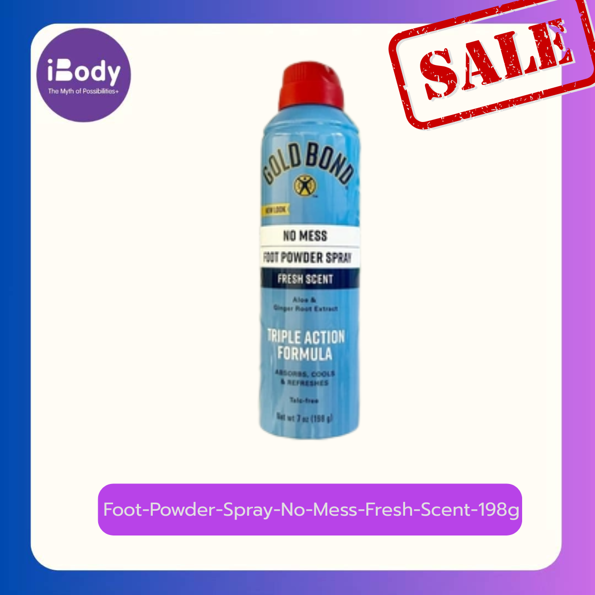 (Gold Bond®) Foot Powder Spray, No Mess Fresh Scent 198 g สเปรย์ดับกลิ่นเท้า สเปรย์แป้ง ลดกลิ่นเท้า กลิ่นเฟรช หอมสดชื่น
