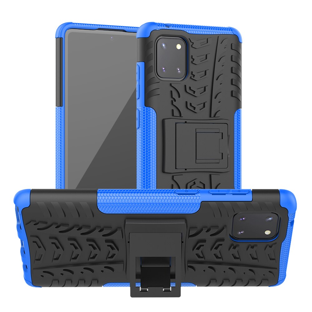 Case Samsung Galaxy Note 10 lite #เคสฝาหลังกันลื่น Cool Tyre Pattern Kickstand (PC + TPU)
