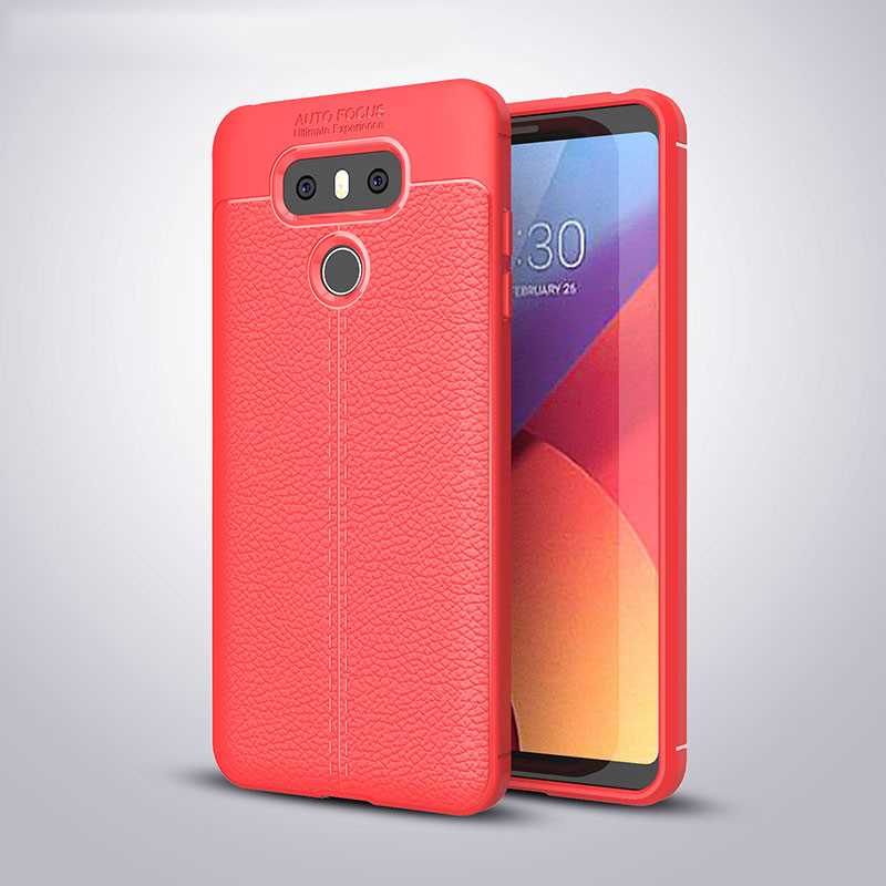 เคส LG G6 #เคสฝาหลัง TPU ผิวลิ้นจี่ช่วยป้องกันลายนิ้วมือและกันลื่นได้ดี