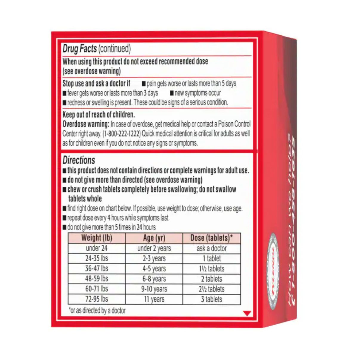 40% Sale!!! EXP.12/2025 Tylenol® Childrens Pain Plus Fever 160mg Grape Flaver, 24 Chewable Tablets ยาลดไข้สำหรับเด็กเม็ดเคี้ยว รสองุ่น