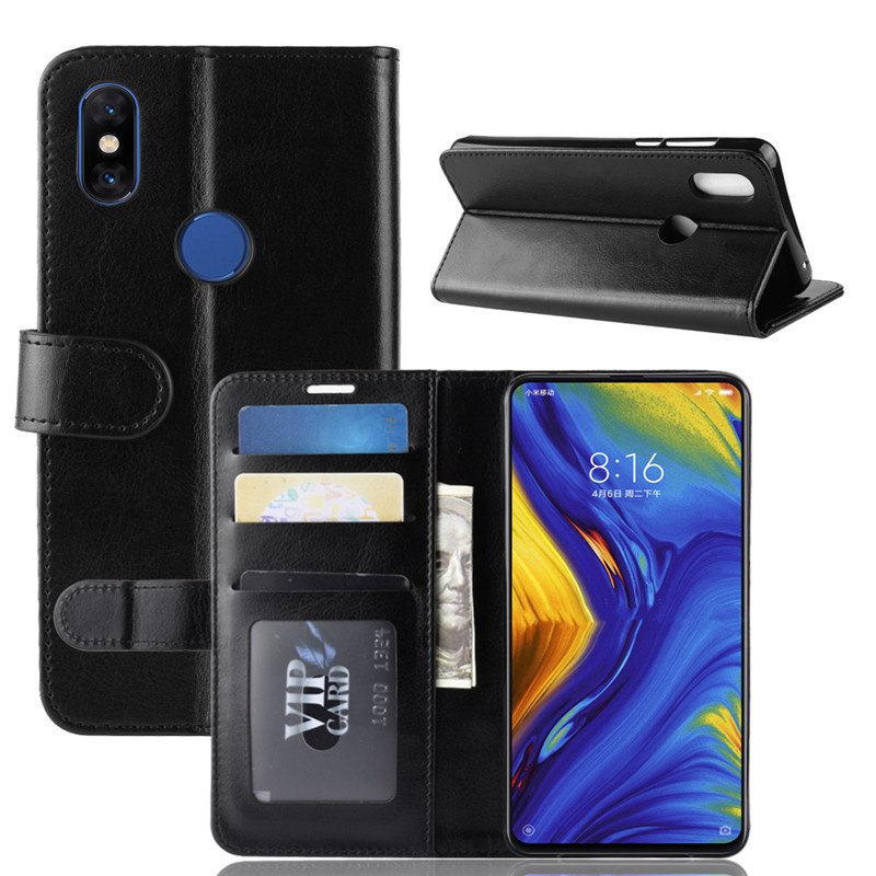 เคส Xiaomi Mi Mix 3 #เคสฝาพับหนัง PU ผิวหนังม้าสไตล์กระเป๋าสตางค์เคสคุณภาพดีราคาถูก