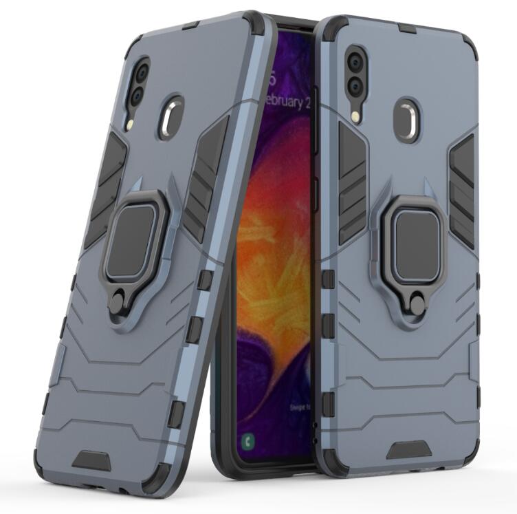 Case Huawei Y7 2019 #เคสฝาหลังพลาสติกแข็ง +TPU Hybrid Case มีแหวนสวมนิ้วโลหะ