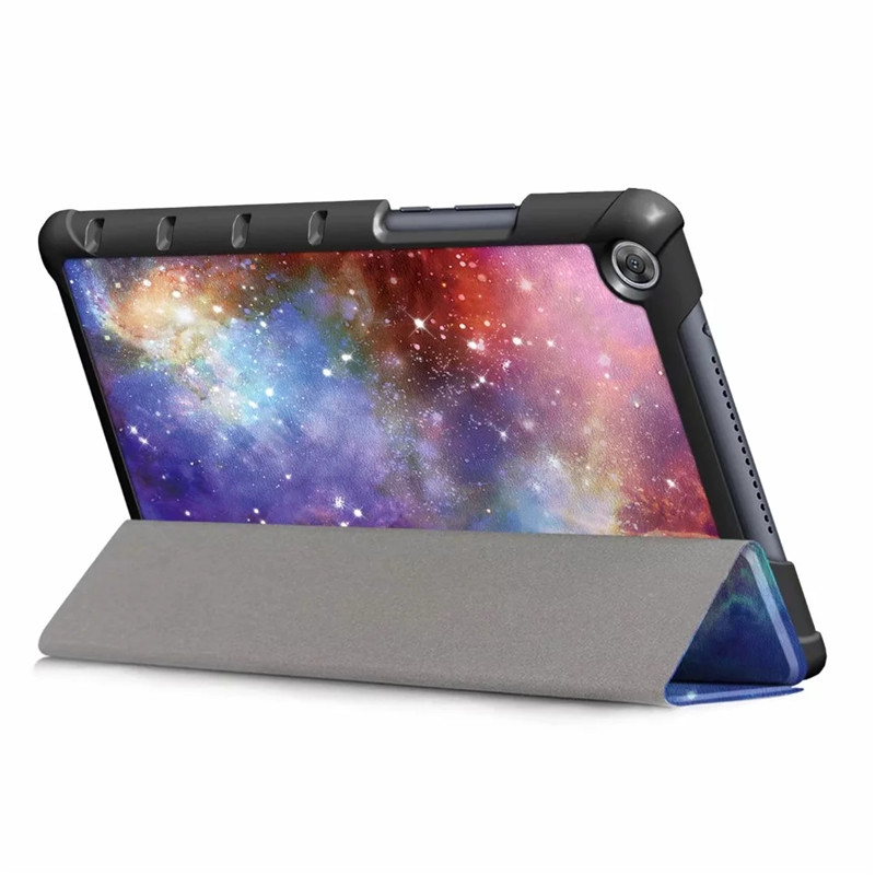 Case Huawei MediaPad M5 Lite 8 #เคสฝาพับสามพับหนัง PU รูปแบบการพิมพ์ลาย Pattern Printing PU Leather Tri-fold Stand