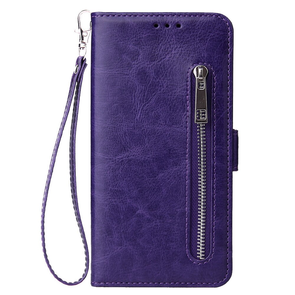 เคส Samsung Galaxy A50 / A50s / A30s #เคสฝาพับแบบกระเป๋าสตางค์มีซ่องซิป Zipper Pocket Wallet Stand Flip Leather Phone Shell with Strap