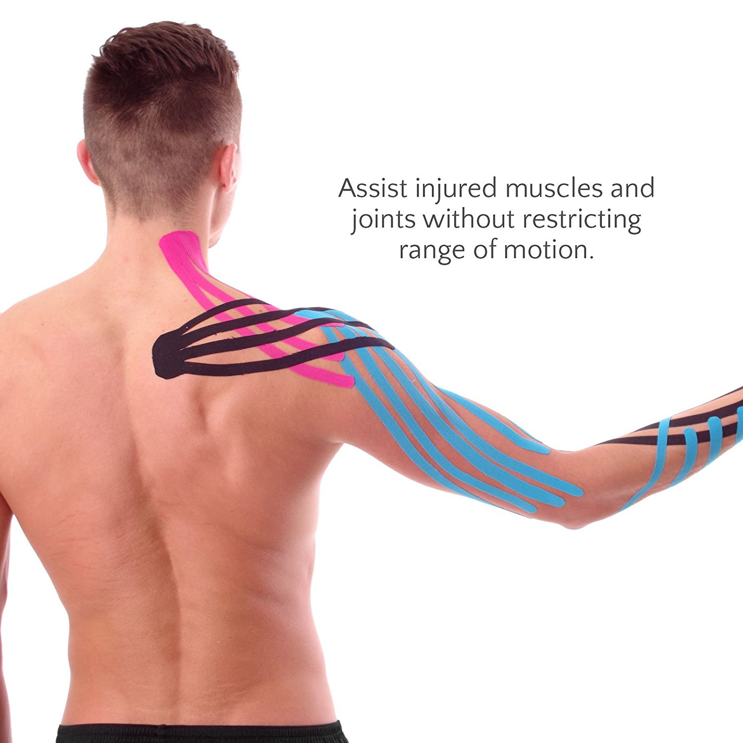 เทปบำบัด เทปติดกล้ามเนื้อ ขนาด 5cm ยาว 5m Muscle sports tape (P03)