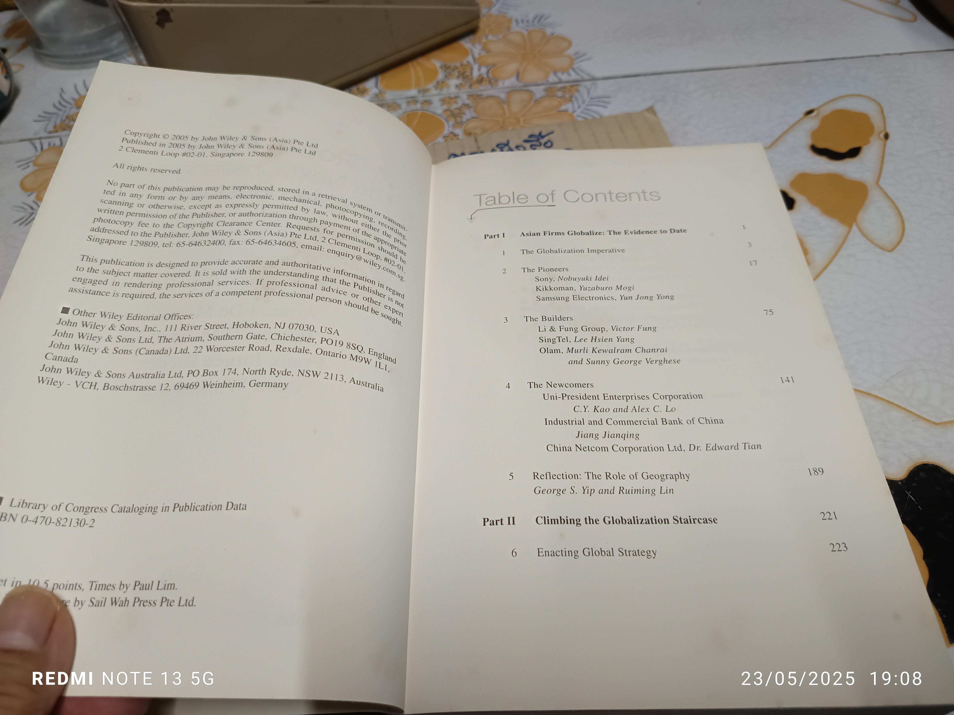 Global Future : The next challenge for Asian business John Wiley & Sons (Asia), 2005