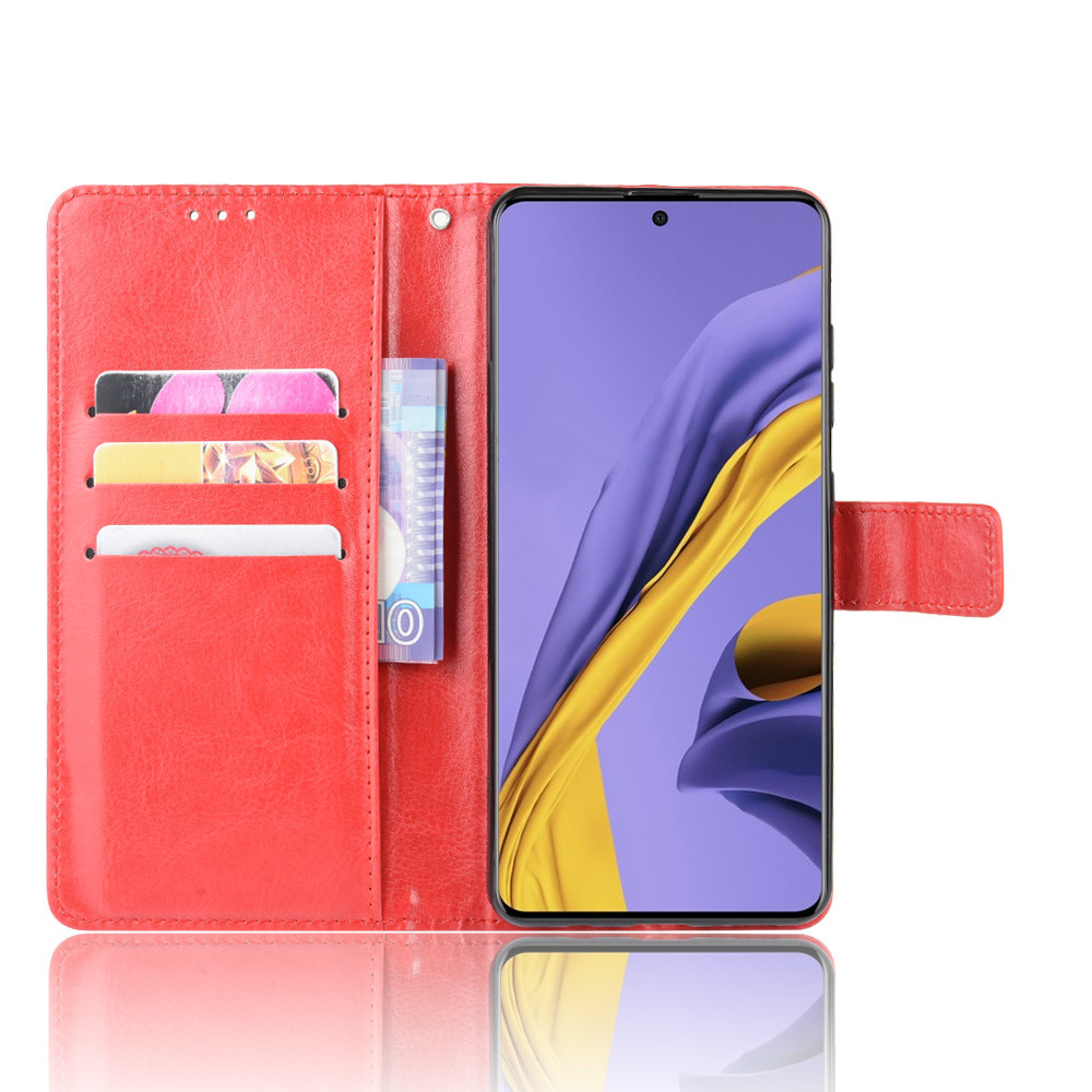 เคส Samsung Galaxy Note 10 Lite #เคสฝาพับหนัง PU ผิวหนังม้า Crazy Horse Texture Leather Wallet