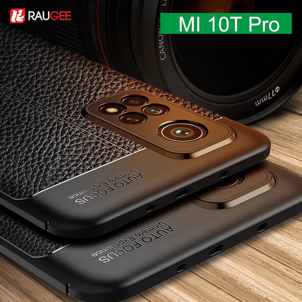 เคส Xiaomi Mi 10T Pro #เคสฝาหลัง TPU ผิวลิ้นจี่ช่วยป้องกันลายนิ้วมือและกันลื่นได้ดี