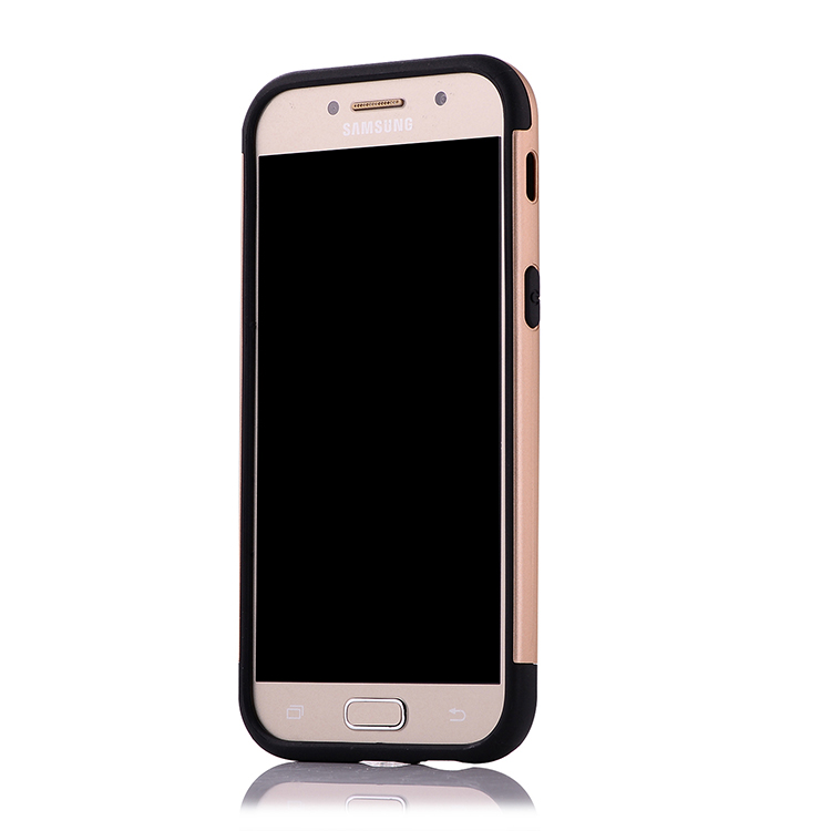 เคส Samsung Galaxy A7 2017 #เคสชุดหุ้มเกราะ Plastic+TPU Hybrid - สีทอง #พร้อมส่ง