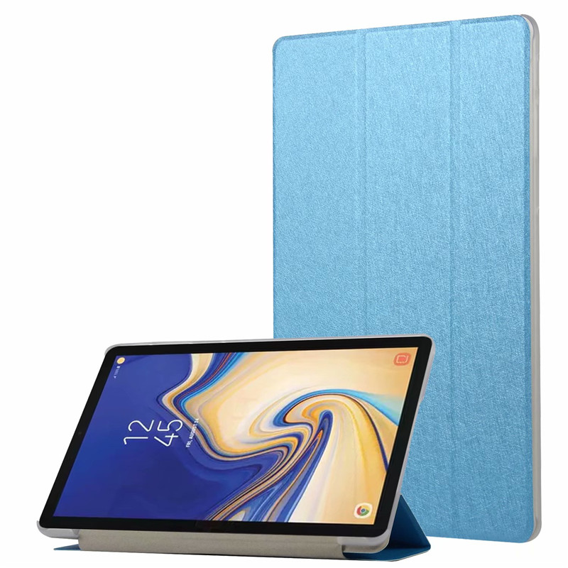 เคส Samsung Galaxy Tab S4 10.5 T830 / T835 #เคสฝาพับพื้นผิวลายผ้าไหมแบบ 3 พับ