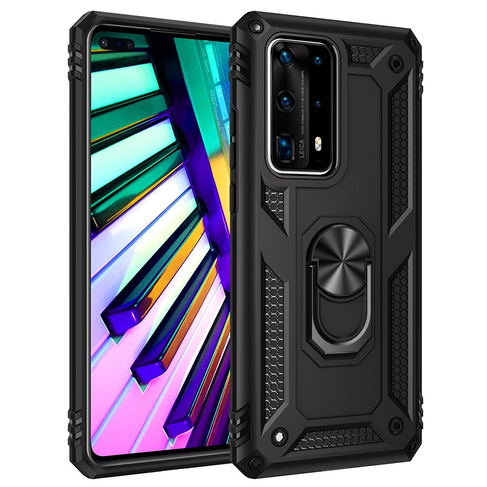 เคส Huawei P40 #เคสฝาหลัง Hybrid TPU+PC มีแหวนสวมนิ้ว