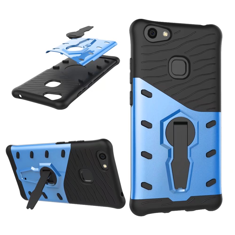 Case Vivo V7 Plus #เคสฝาหลัง TPU นุ่ม + พลาสติก มีขาตั้งในตัวหมุนได้ 360 องศา