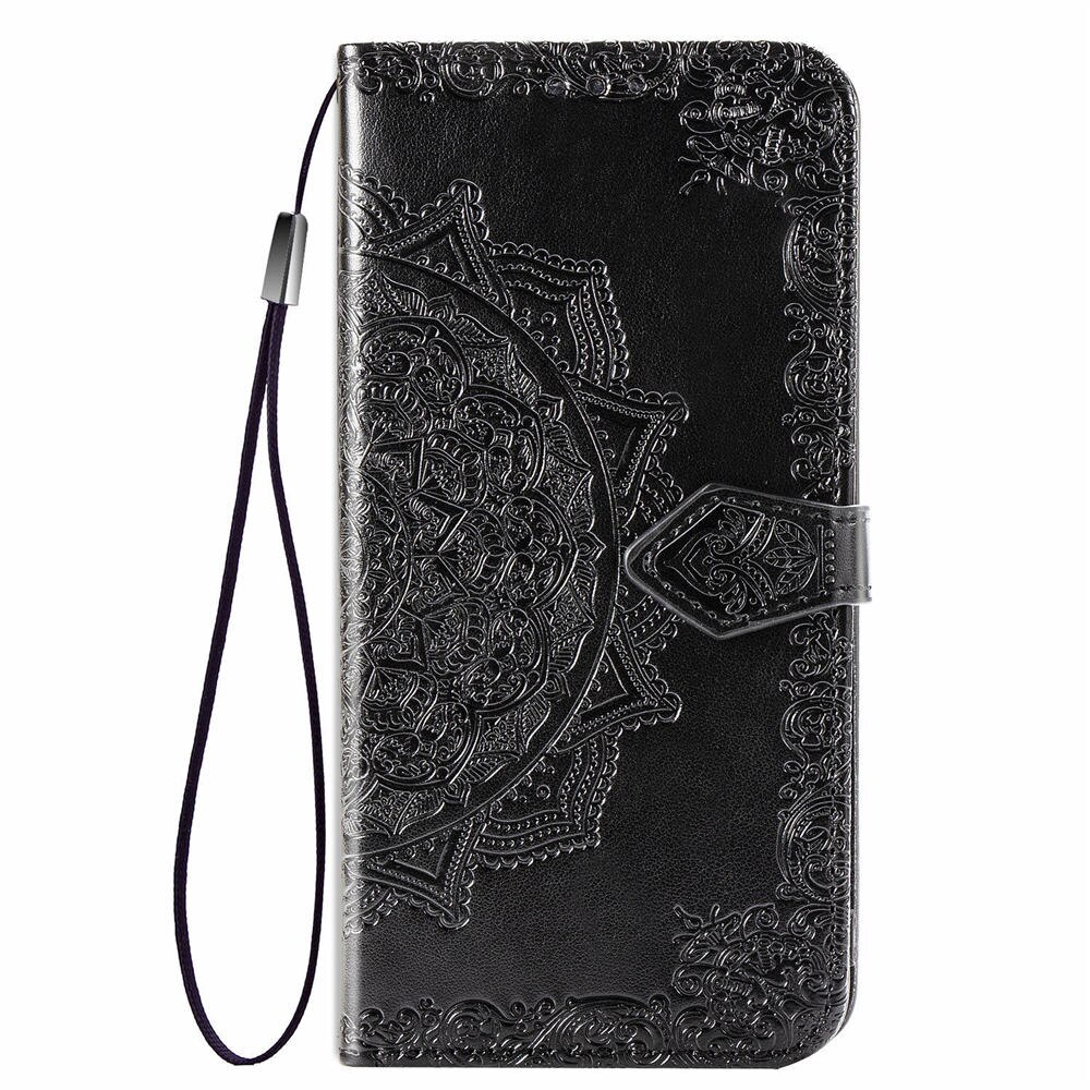 เคส Samsung Galaxy Note 20 #เคสฝาพับหนัง PU ผิวลายนูน Embossed Mandala Flower Leather Wallet