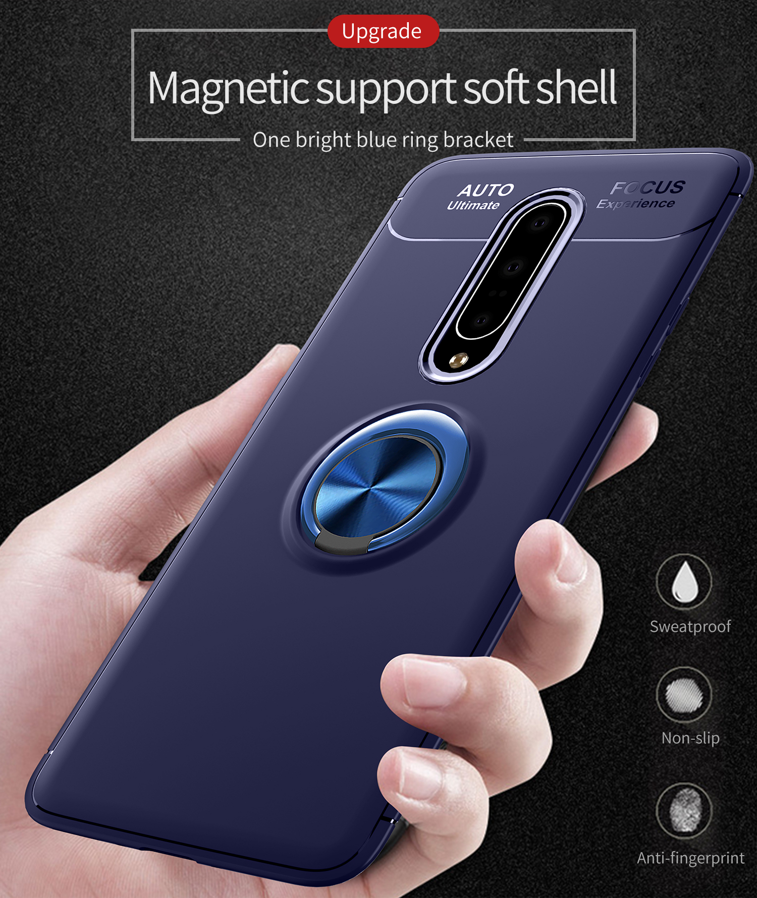 Case OnePlus 7 Pro #เคสฝาหลัง LENUO Metal Ring Bracket TPU (แผ่นโลหะแบบ Built-in)