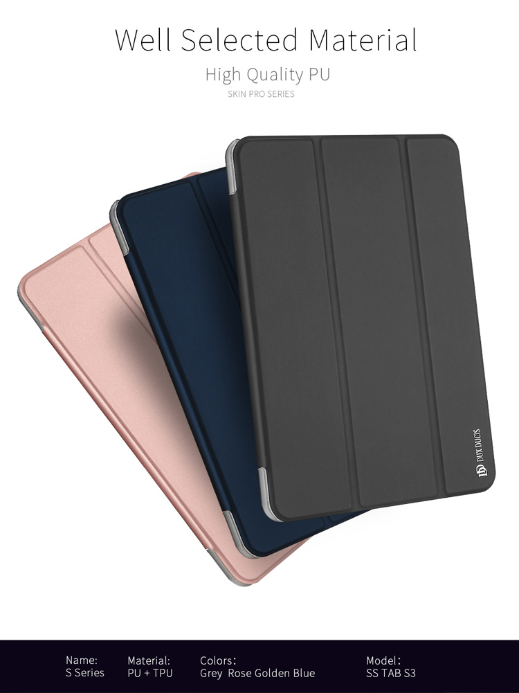 เคส Samsung Galaxy TabS3 9.7นิ้ว #เคสหนัง PU แบบ 3 พับ DUX DUCIS Skin Pro Series Tri-fold