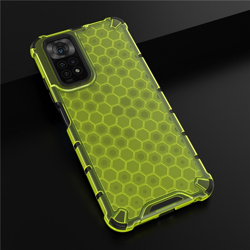 เคส Redmi Note 11 / Redmi Note 11S #เคสฝาหลังกันกระแทก Honeycomb Shock Absorber TPU + PC + Silicone Hybrid