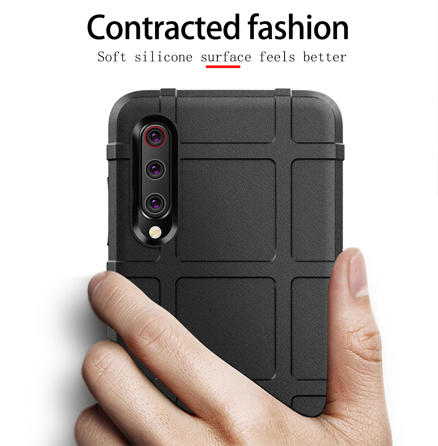 Case Xiaomi Mi 9 #เคสฝาหลัง Rugged Shield Series Soft Silicone Shock Absorption Matte กันกระแทก
