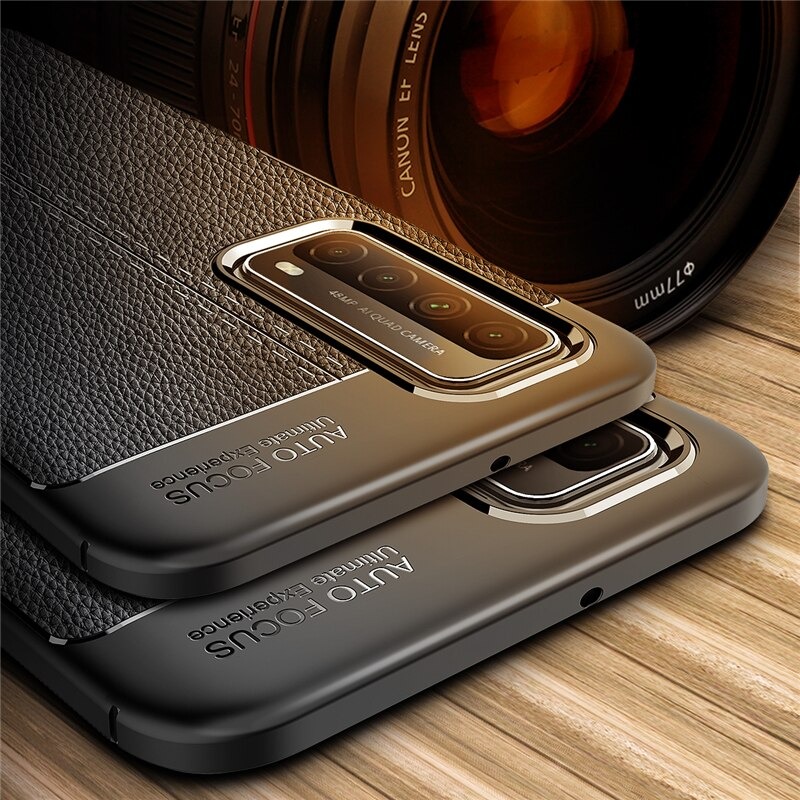Case Huawei Y7a #เคสฝาหลัง TPU ผิวลิ้นจี่ช่วยป้องกันลายนิ้วมือและกันลื่นได้ดี
