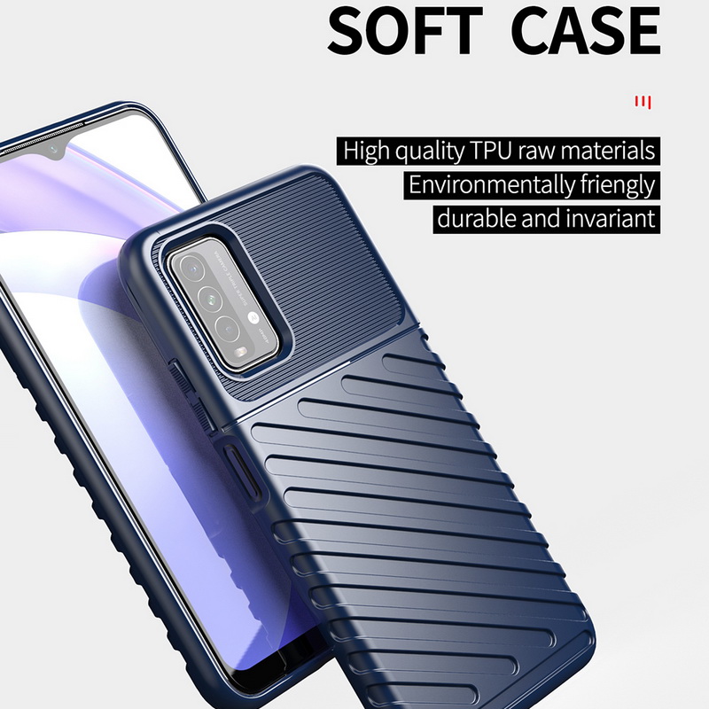 เคส Redmi 9T #เคสฝาหลัง TPU อ่อน Thunder Series Twill Texture Soft TPU