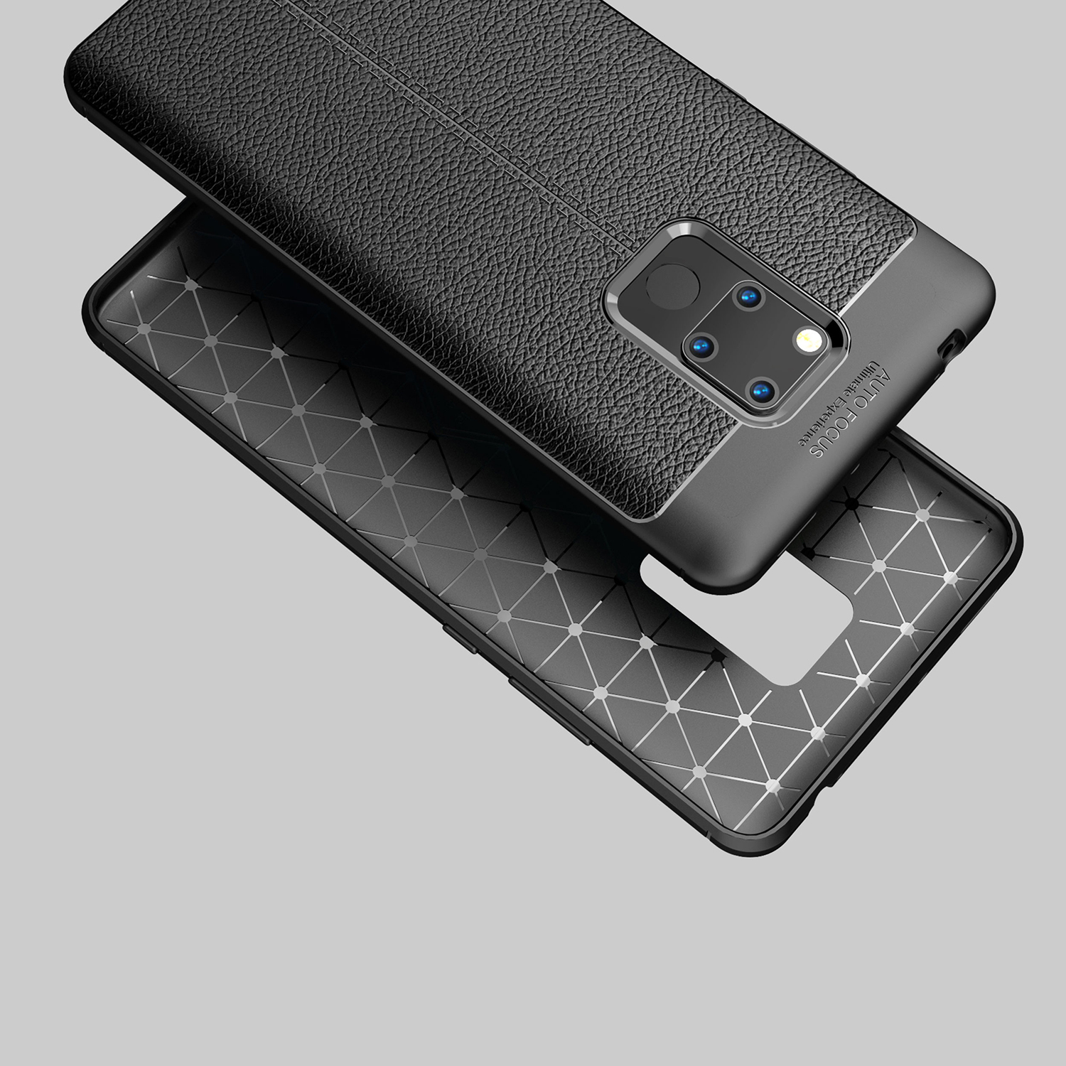 Case Huawei Mate 20 X #เคสฝาหลังTPU ผิวลิ้นจี่ช่วยป้องกันลายนิ้วมือและกันลื่นได้ดี