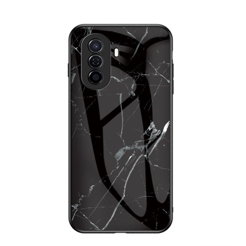 Case Huawei Nova Y70 #เคสฝาหลัง Gradient Color ลายหินอ่อน Glass + PC + TPU Hybrid Case