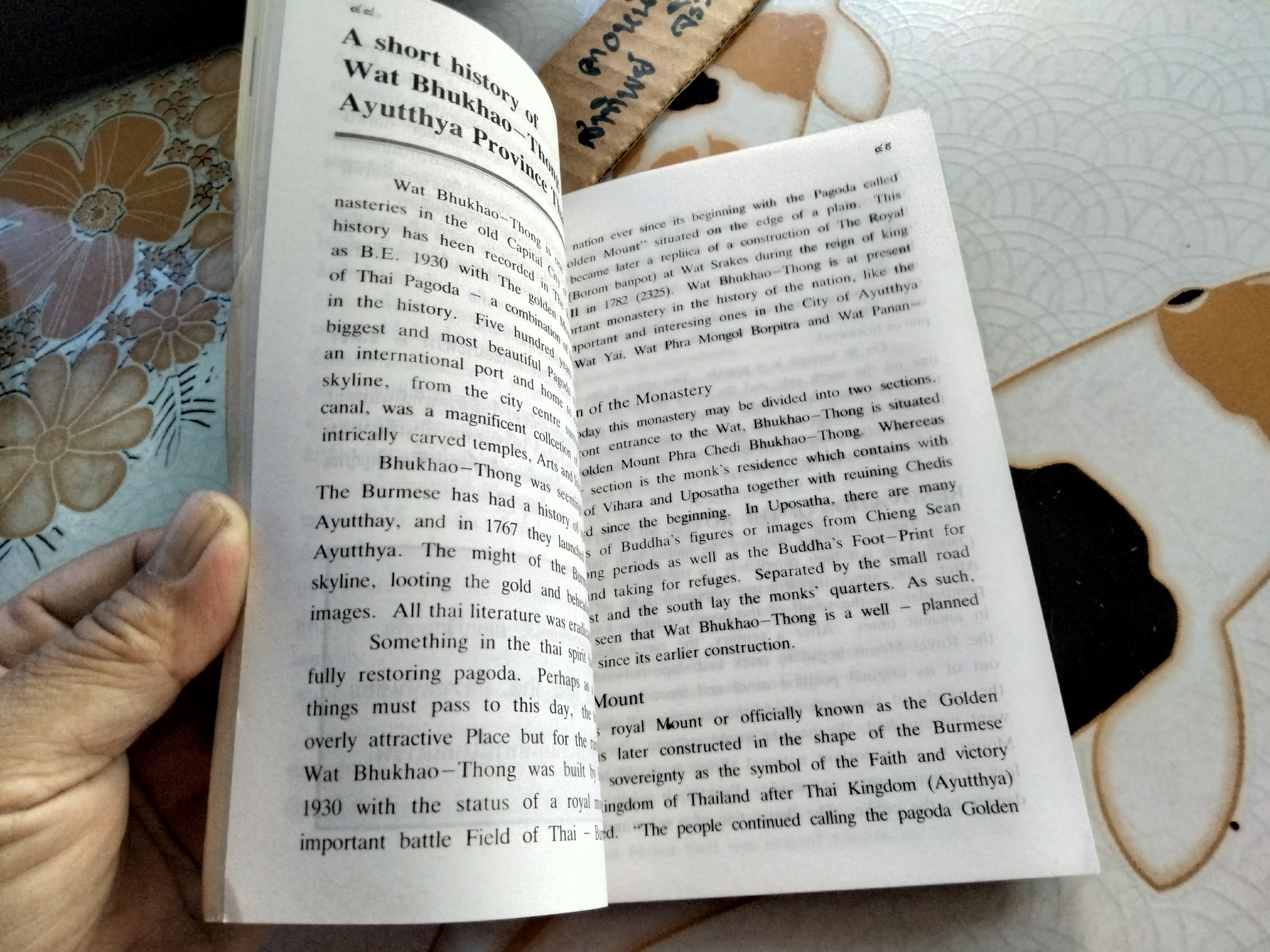 ประวัติ วัดภูเขาทอง ต.ภูเขาทอง อ.พระนครศรีอยุธยา จ.พระนครศรีอยุธยา **สินค้าหมด**
