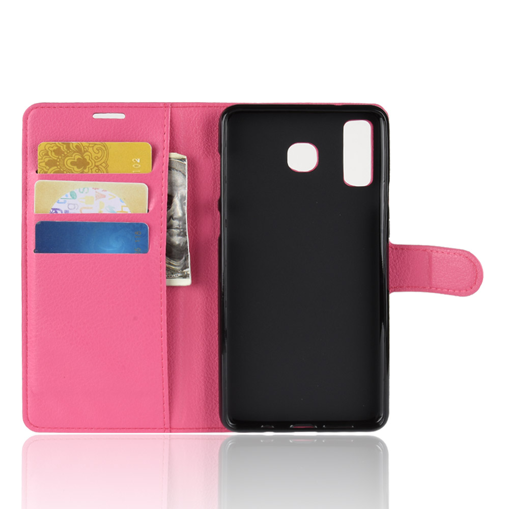 Case Samsung Galaxy A8 Star #เคสฝาพับสไตล์กระเป๋าสตางค์หนัง PU ผิวลิ้นจี่