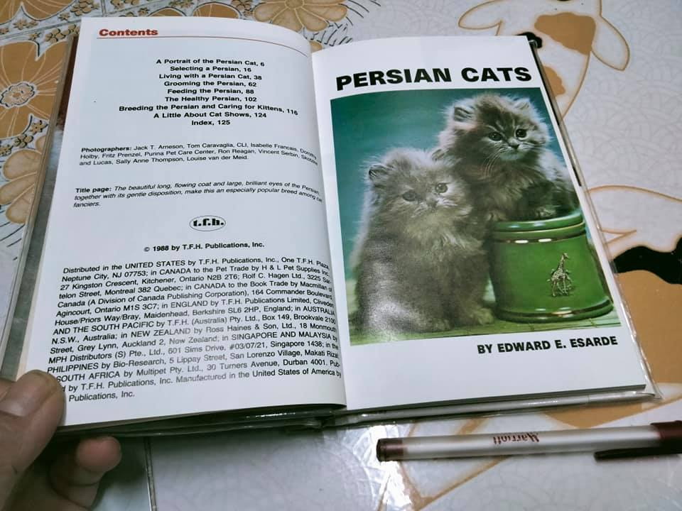 หนังสือ PERSIAN CATS BY EDWARD E.ESARDE **สินค้าหมด**