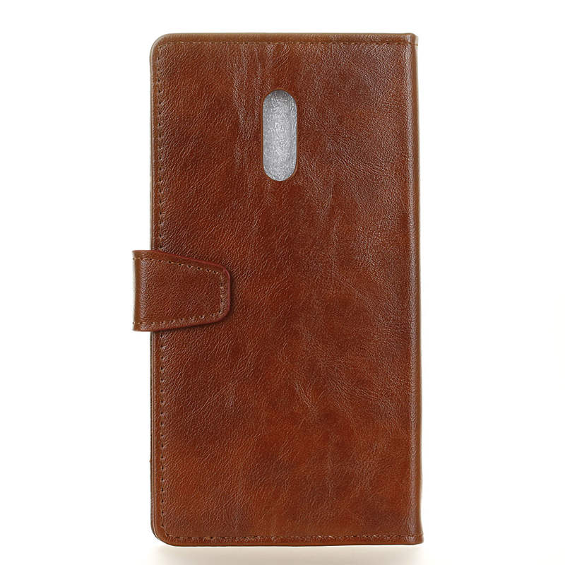 เคส Xiaomi Redmi 5 #เคสฝาพับหนัง PU ผิวหนังม้า Crazy Horse Texture Leather Wallet