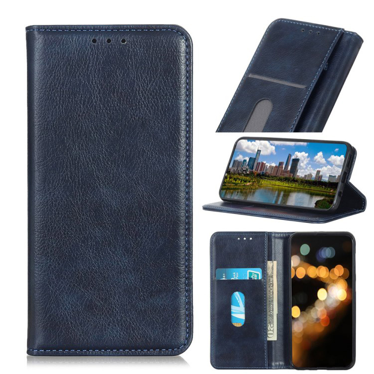 Case OPPO Reno 6Z 5G#เคสฝาพับแบบกระเป๋าสตางค์ Auto-absorbed Split Leather อัตโนมัติดูดซับ
