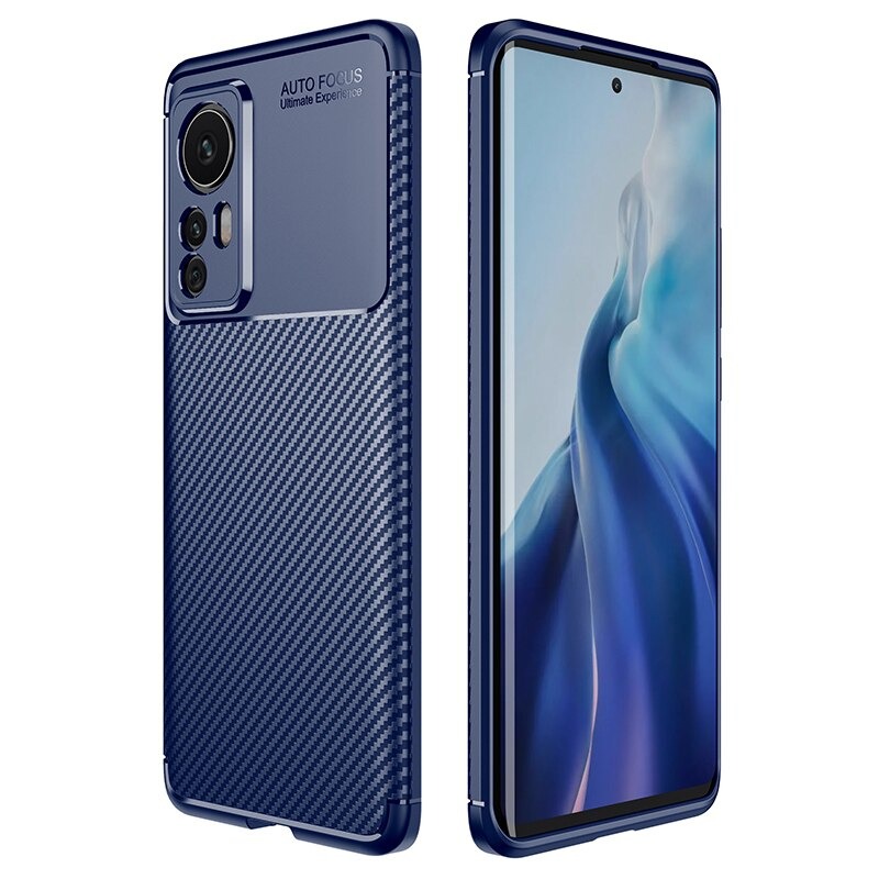 เคส Xiaomi 12 Pro #เคสฝาหลังนิ่ม Carbon Fiber Anti-drop TPU Protection