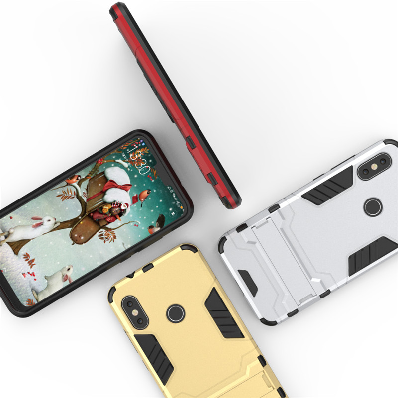 Case Xiaomi Mi A2 Lite #เคสฝาหลังพลาสติก ไฮบริด TPU + Kickstand