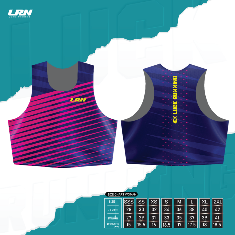 เสื้อกล้าม Crop woman ผ้า Air Flow Plus สำหรับวิ่งมาราธอน (AP09-04)