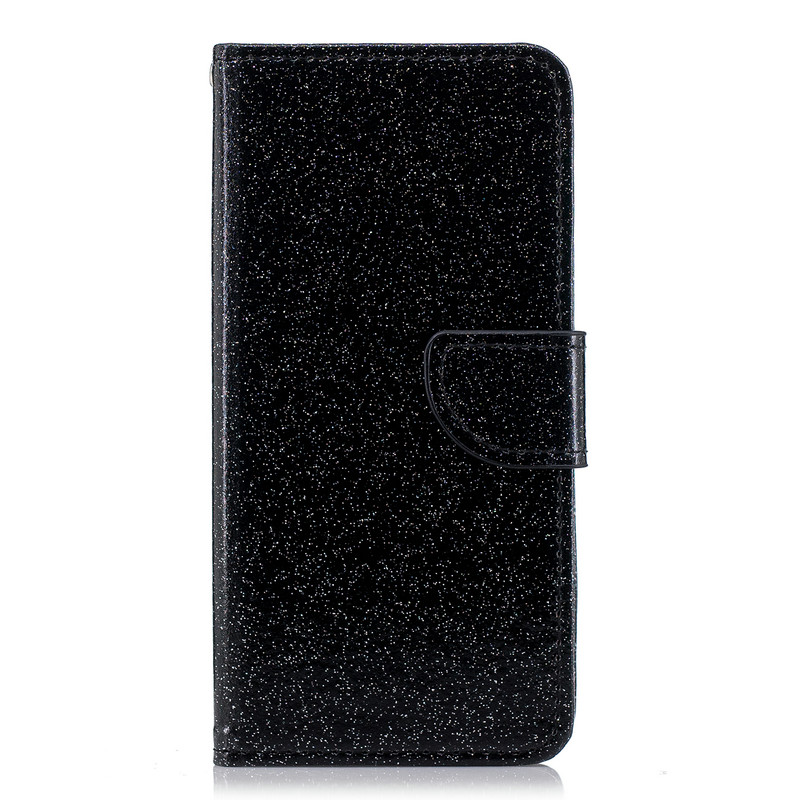 เคส Samsung Galaxy A8 + (2018) #เคสฝาพับ Flash Powder Leather Wallet Case