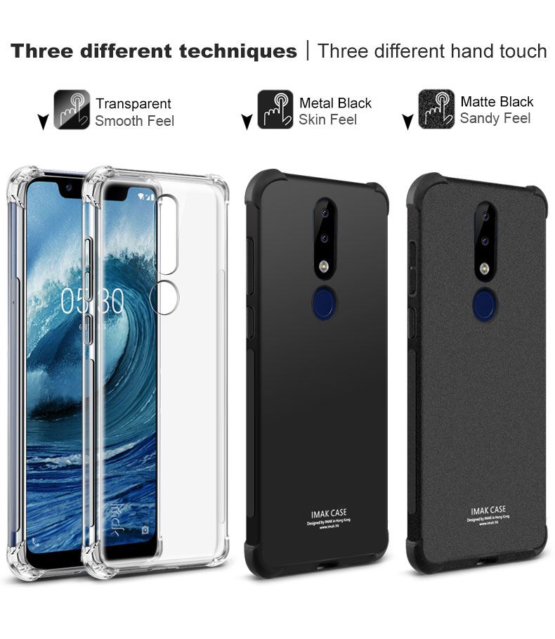 Case Nokia 5.1 Plus/X5 #เคสฝาหลังSkin Feel Anti-drop TPU Case + ฟิล์มกันรอย Explosion-proof Screen Film