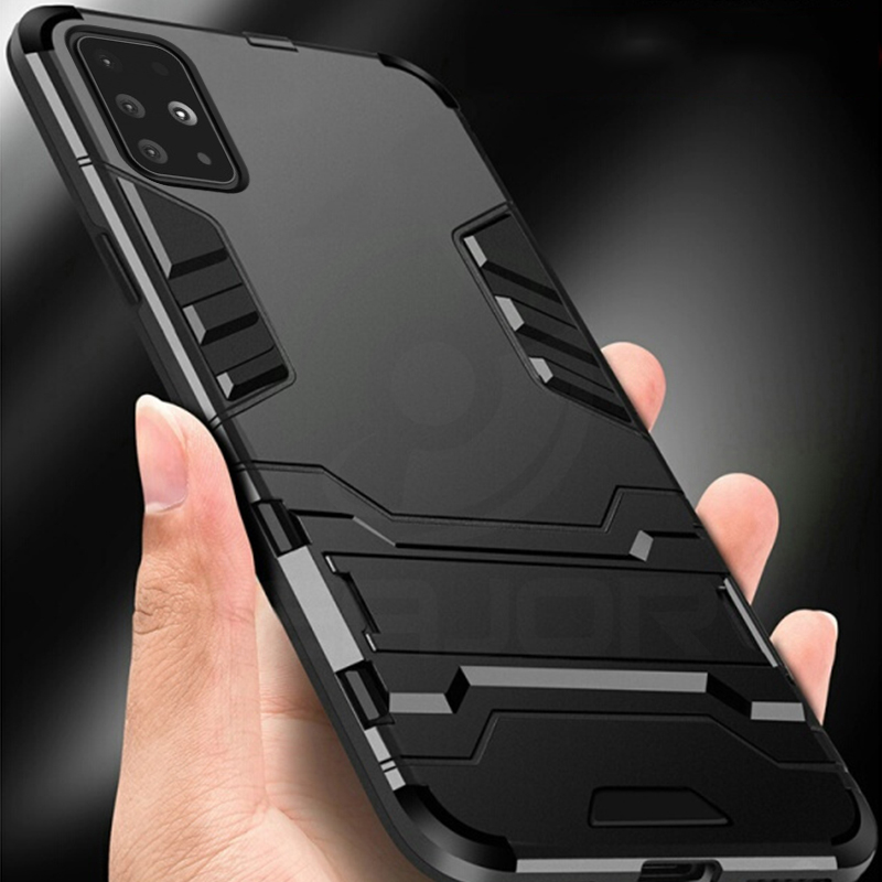 Case Samsung Galaxy A71 #เคสฝาหลังพลาสติก ไฮบริด TPU + Kickstand