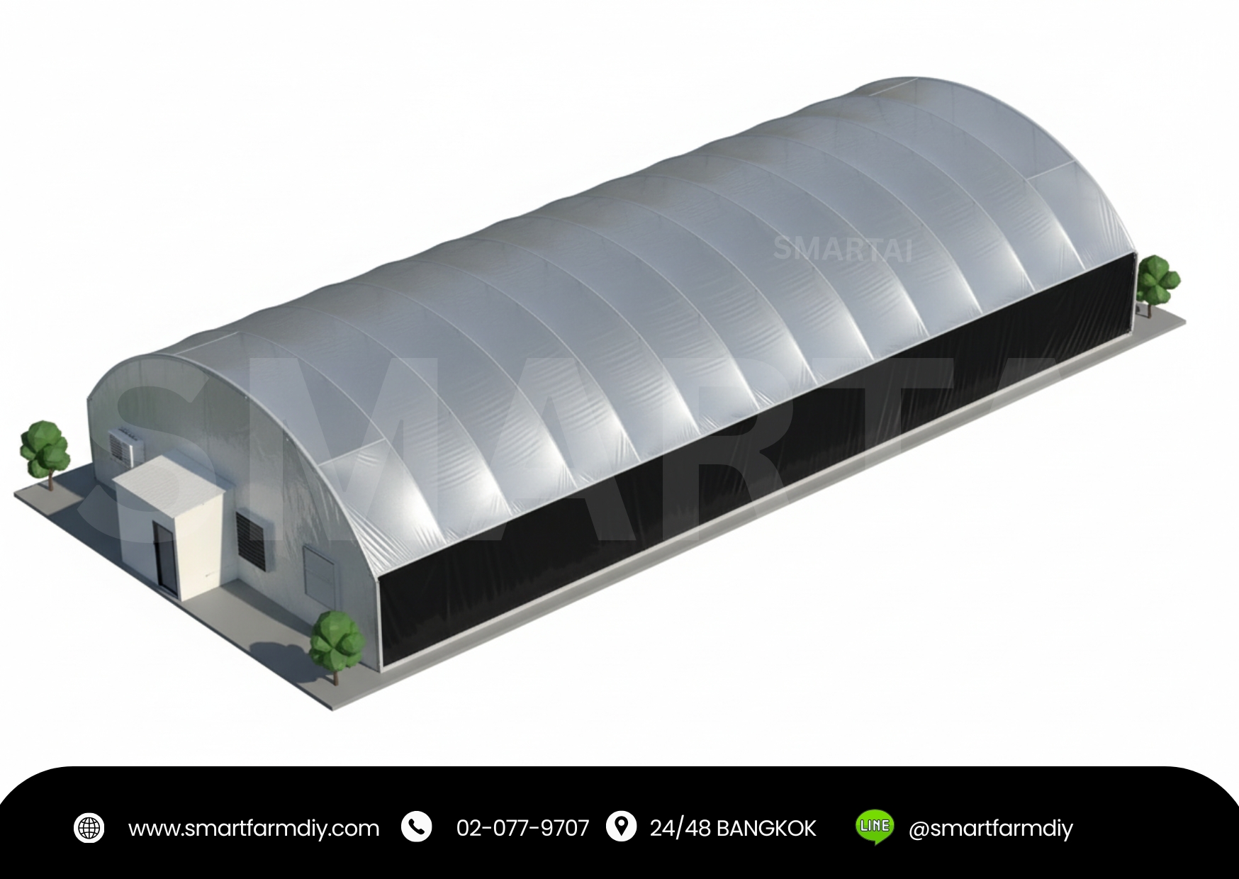 โรงเรือนปลูกพืช พร้อมระบบ พร้อมระบบสมาร์ทฟาร์ม