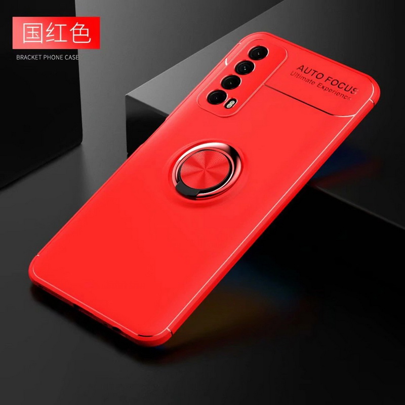เคส Huawei Y7a #เคสฝาหลัง TPU Finger Ring Kickstand (แผ่นโลหะแบบ Built-in)