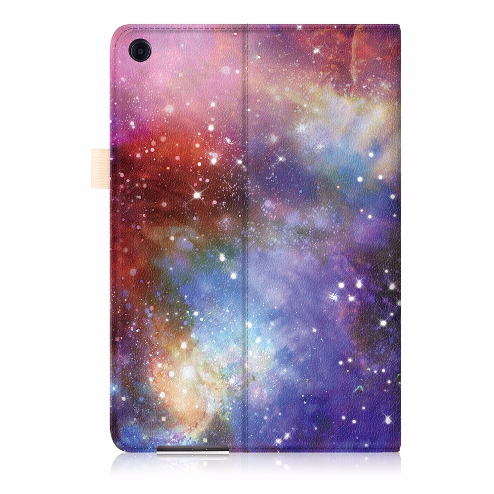 Case Huawei MediaPad M5 Pro 10.8 นิ้ว #เคสฝาพับหนัง PU พิมพ์ลายมีแถบยืดหยุ่นสวมนิ้ว Pattern Printing Pocket Front PU Leather with Elastic Band