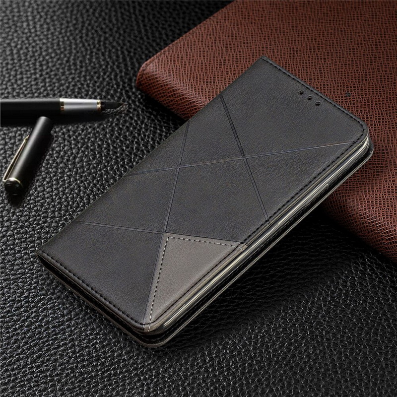 Case Samsung Galaxy A53 5G #เคสฝาพับหนัง PU มีช่องเสียบ ID บัตรอื่นๆในตัว Geometric Pattern Leather Card Holder Protective