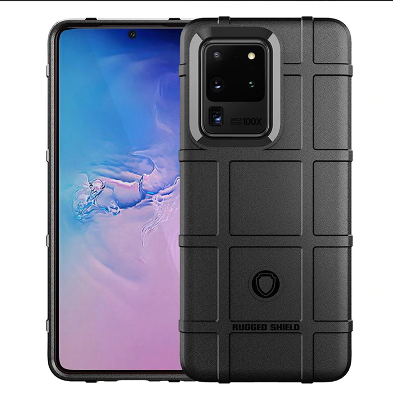 Case Samsung Galaxy S20 Ultra / S20 Ultra 5G #เคสฝาหลัง Rugged Shield Series Soft Silicone Shock Absorption Matte กันกระแทก