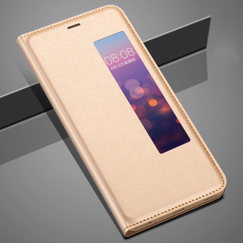 Case Huawei P20 #เคสฝาพับหนัง PU มีช่องวิวด้านข้าง View Window PU Leather